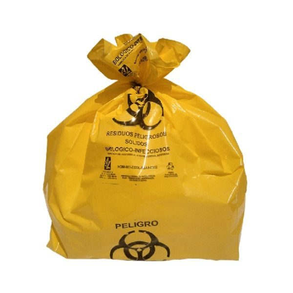 Bolsas de basura de 30 galones de desechos médicos clínica esterilización  infecciosas peligrosas de la bolsa de residuos médicos amarillo - China  Bolsa de residuos biodegradables, Bolsa